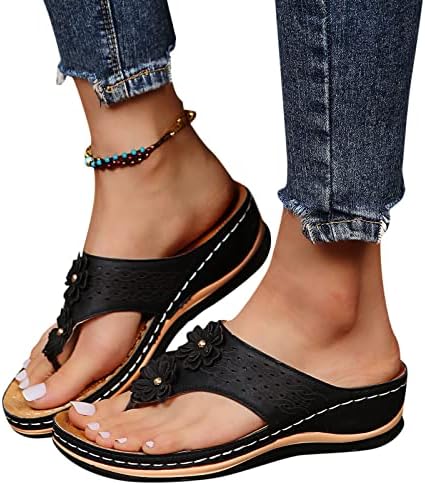 Sandale Žene kopče gležnjač kaznene kaznene ploče sandale bez klizanja na plaži za plaću za platnu cipele Dressy ljetni flip flops