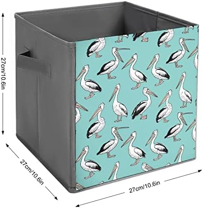 Cartoon pelikani velike kocke Storage Bins sklopiva platnena kutija za čuvanje Ormara Organizatori
