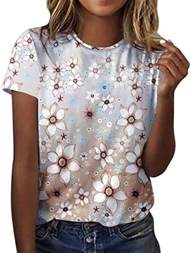 Košulje kratkih rukava za ženska majica Ljetni kratki rukav Slatke grafičke labave majice vrhove