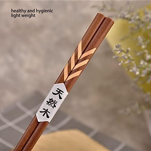 Drveni štapići za jelo, 5 pari štapića za višekratnu upotrebu japanskih štapića za rezance od Sushi riže