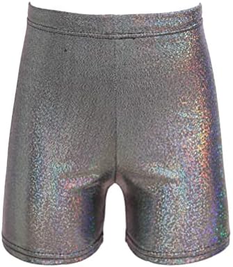 Aislor Girls Boys Gimnastika Sparkly Shorts Kids Shiny Metallic Atletski baletni plesni kratke hlače