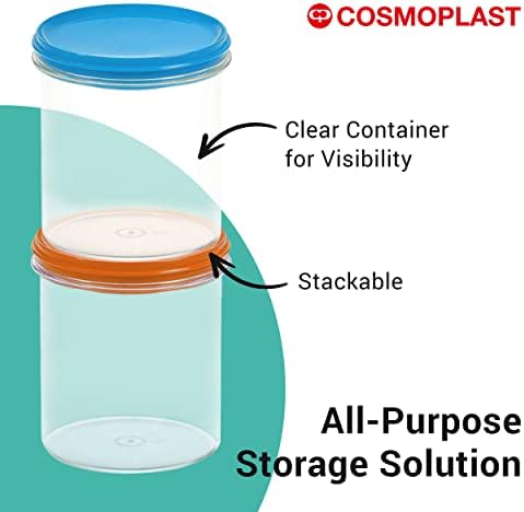Cosmoplast okrugla posuda za sve namjene, skladište hrane i ostave bez BPA sa hermetičkim poklopcem za čuvanje