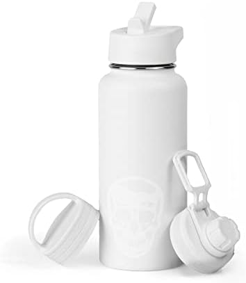 Gymreapers izolovana flaša za vodu - Nerđajući čelik 32 Oz, 3 poklopca, Vakuumska izolacija sa dvostrukim