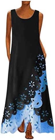 Narhbrg plus veličina Maxi haljine za žene Ljeto Ležerne prilike Boho duge labave haljine Boemska