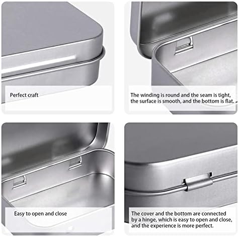 Tamicy Metal pravougaone prazne šarke - pakovanje od 80 (srebro 40+crno 40 Mini prenosne kutije