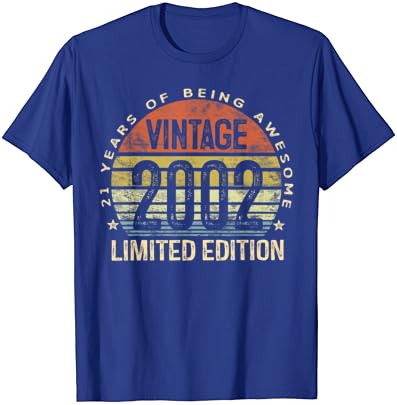 Vintage 2002 ograničeno izdanje 21 godina star pokloni 21st rođendan T-Shirt