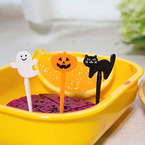 DOITOOL 6kom Halloween Food Picks Cartoon Cute Fruit Picks Cupcake Toppers Halloween Food dekoracije