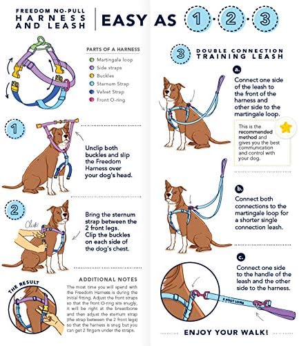 2 goniča Sloboda dizajna bez vučnog pojasa za pse | Podesiva nježna i udobna kontrola za lako hodanje pasa | za male srednje i velike pse / proizvedeno u SAD