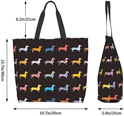 Slatki psi velika torba za žene šarena torba za višekratnu upotrebu torbe za kupovinu pasa torbe za plažu torba za rame torba vodootporna za putnu kupovinu namirnica