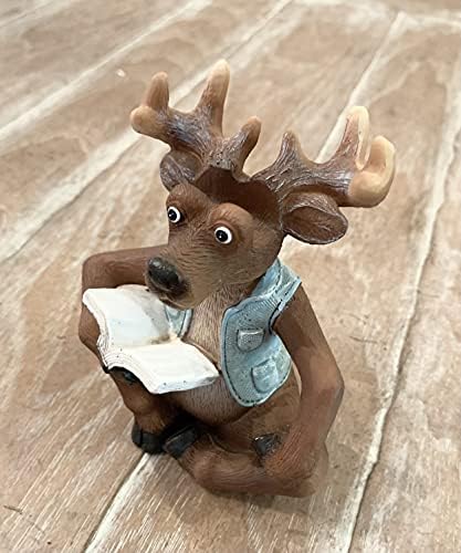 Gornji mesingani škrićni sjedeći jeleni za čitanje očarava za čitanje za naočale za naočale - zabavna