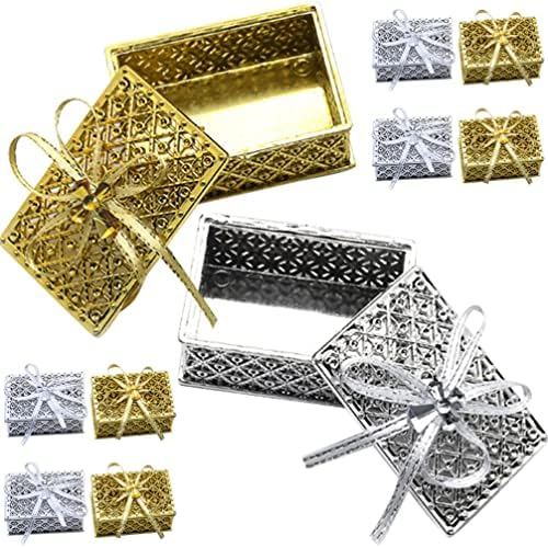 Zerodeko Golden Tričarije kutija izdubiti kutije Eid Mubarak ukras nakit prsten vjenčanje Boxkeepsake poklon skladište kontejner za naušnice ogrlica blago sanduk 10kom
