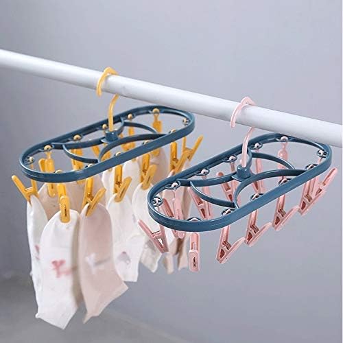 LEPSJGC Roller uvlačivi stalak za veš čarape za odjeću vješalica za vješalicu za odjeću 12 kopči stalci