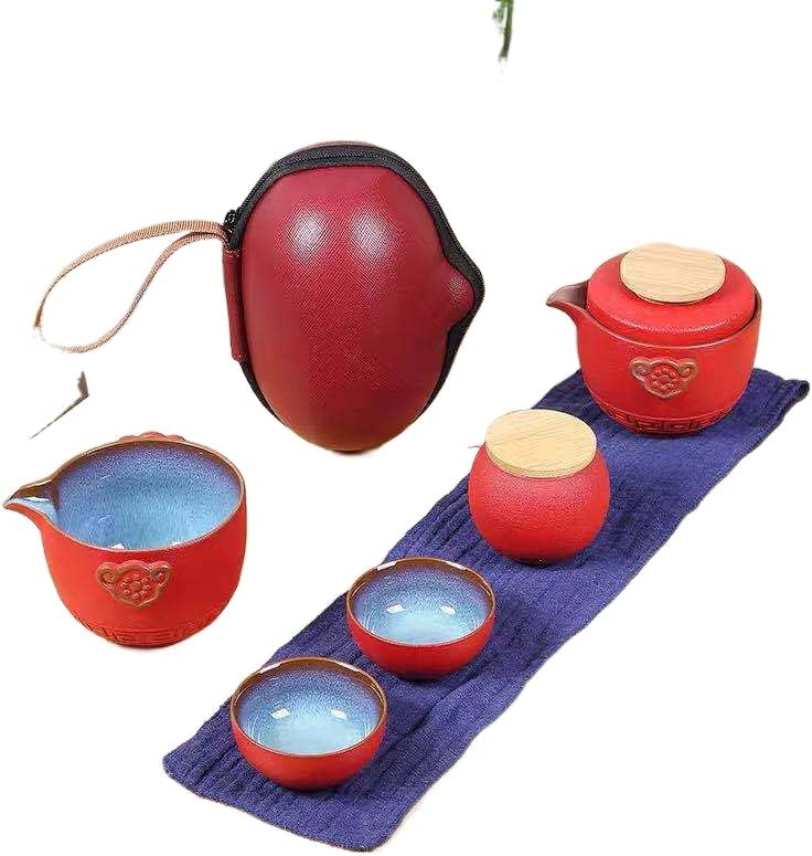Kineski čaj za visoke klase KUNG FU Teaset Keramički prijenosni čajnik porculanski teaset gaiwan