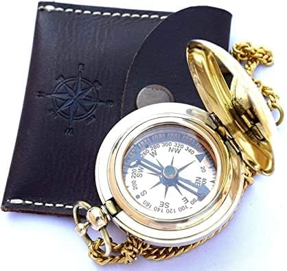 Rose London Handmade Mesing Compass Nautički vintage Kompas je čvrsti mesingani kompas u crnoj