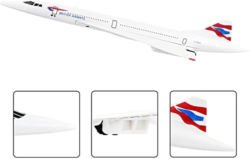 MOOKEENONE 16cm Britanski F-BVFB Concorde model aviona simulacija Model aviona Vazdušni Model kompleti aviona za kolekciju i model poklona