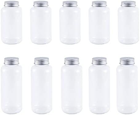 Doitool Clear Container 10kom PET plastičnih boca Clear fillable posude za piće sa crnim tamper evidentnim