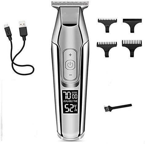 XJJZS Barber Professional Clipper LCD ekran 0mm Ćelava brada trimer za kosu muški električni trimer za kosu