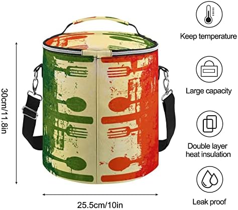 Izolovana torba sa italijanskom zastavom prenosiva kutija za LED Cooler ramenski paket Zip oko kante za kupovinu namirnica Piknici radni obroci