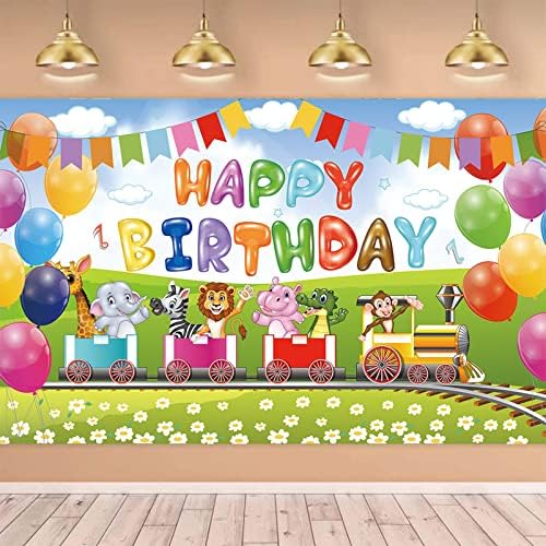 Happy Birthday Ballon Backdrop Banner, ukrasi za rođendanske zabave za djecu, Bithday Cake