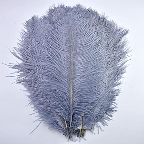 Zamihaala-10pcs / Lot 15-70CM siva nojeva pera za zanate Plume DIY veliki nojevo perje vjenčanje perje dekoracije