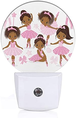 EKOBLA afroameričke balerine noćna svjetla Priključite se na zidne ružičaste mašne za djevojke i baletne cipele