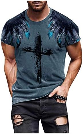 Muška Street Fashion Cross Belief Hipster štampani ljetni vanjski vrhovi muški okrugli ovratnik kratki rukav T rukav T-shirt