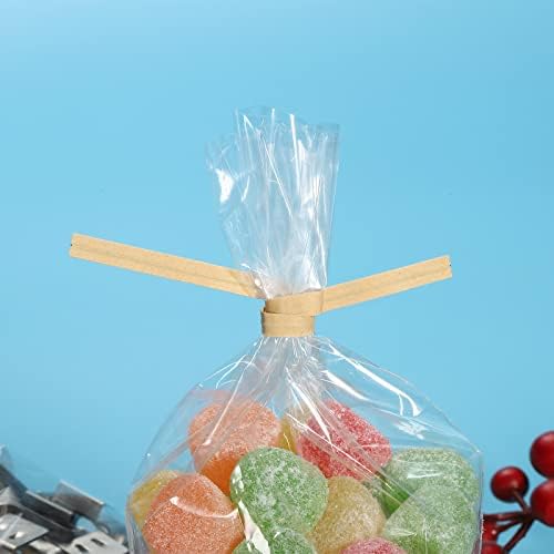Patikil Twist Twies 3,5 Kravata za zatvaranje papira za zabavu Ventiranje poklon-kesica, slatkiši, hleb, umjetnički obrt crvenog paketa od 500