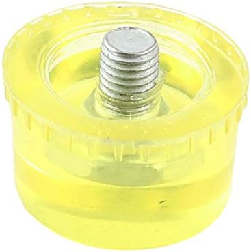 X-DREE zamjenjivi 8mm navojni vrh plastičnog čekića 1.6 Dia Clear Yellow (Punta de martillo de plástico de cabeza de rosca reemplazable de 8 mm, diámetro 1.6' dia amarillo claro