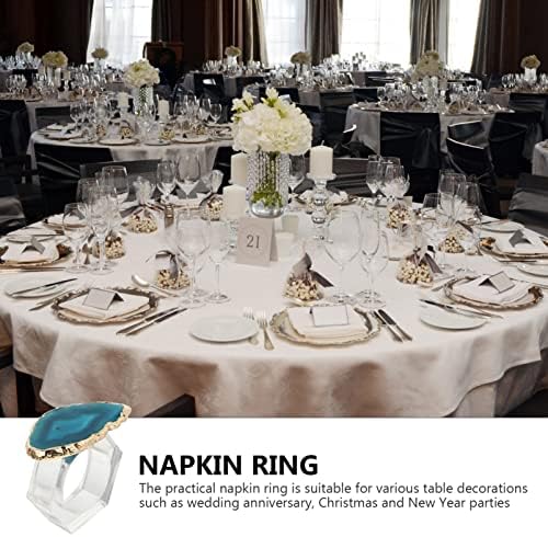 Vosarea Vintage prsten Agate prstenovi za salvete 2pcs Držači prstena za salvetu za božićnu vjenčanje