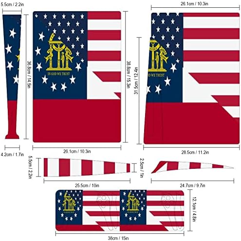 Naljepnica američke i državne zastave Gruzije kompatibilna sa naljepnicom naljepnice za omotavanje kože P-S-5 konzole i kontrolera Full Protector Skin Cover