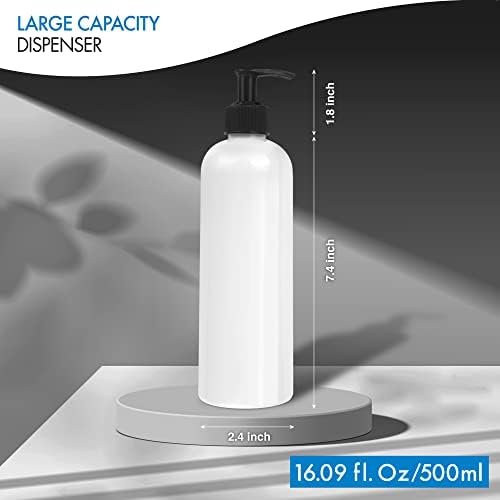 Empty White & Crni set sapuna - bijeli plastični raspršivač sapuna sa pumpom i 304 nehrđajući