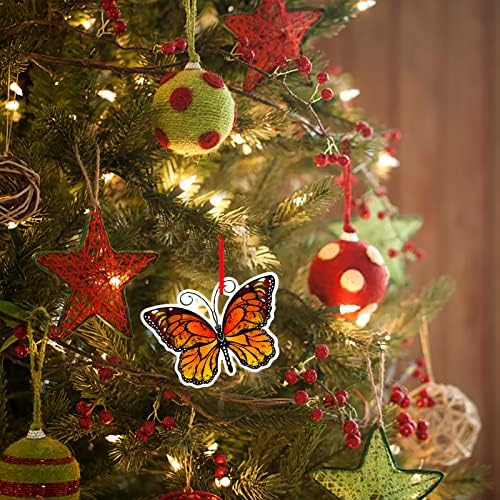 Waahome Monarch Leptir božićni ukrasi 2023 Održavanje božićnih stabla ukrasi ukrasi drveća, leptir božićni ukrasi pokloni za mamu Ženske djevojke