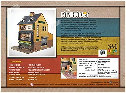 Citybuilder Corner SUPERMART Cardboard model Making Kit-o Scale Model Railroad Building