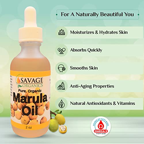 Marula ulje-organsko, hladno ceđeno prirodno ulje za lice, Marula ulje za kosu, organsko ulje za lice vrhunskog kvaliteta 2 oz