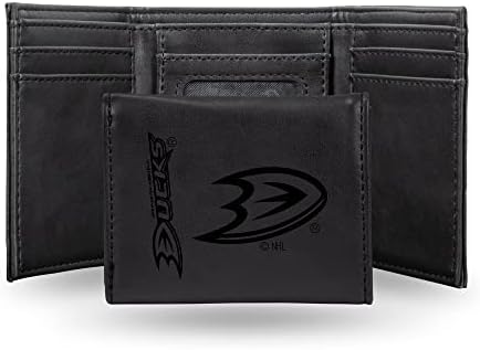 Rico Industries NHL Anaheim Ducks Premium Laser graviran veganski prednji džepni novčanik od smeđe