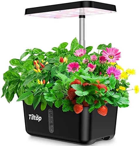 Tiltop Hidroponics System 8 Pods Zatvoreni Herb Vrt sa LED lampicom za uzgoj, podesivi klijanje postrojenja