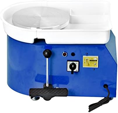 SLYNSW plavi Lončarski točak mašina za formiranje keramike 25cm 350W električni keramički točak sa nožnom pedalom