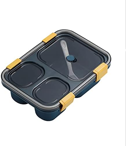 Hoirix Bento kutija sa 3 pretinca nepropusna za ručak sa kašikom za školu, ured i izlet