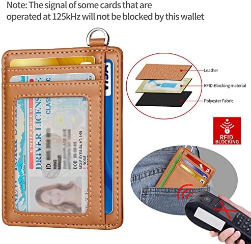 EcoVision Slim minimalistički prednji džepni novčanik, RFID blokirajući novčanik s držačem kreditne kartice s odvojivim d-okovom za muškarce i žene