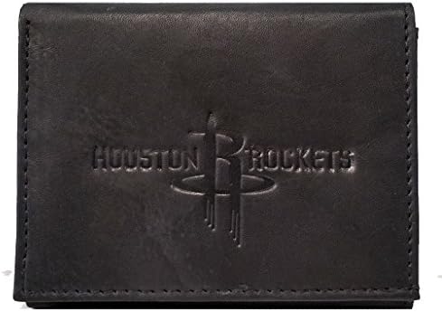 Houston Rockets NBA izgled reljefni Logo crna koža Trifold novčanik