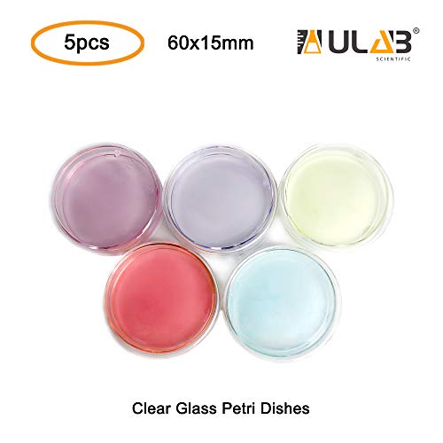Ulab Glass Petri posude, ploča za kulturu tkiva, Dia.60x15mm, 3.3 Borosilikatni stakleni materijal,
