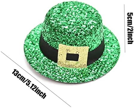 VumSyme kostim Svetog Patrika, Mini šešir za Dan Svetog Patrika zeleni Mini šešir za ukosnicu dodatak za kosu za Dan Svetog Patrika dekor 2 kom Mini zeleni Leprechaun šešir zeleni Mini šešir