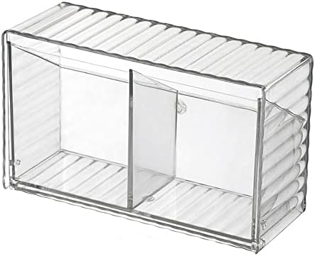 HomeSoGood pamučni sbojni kutija, prozirni kanisteri za držač kupaonice, zidni montirani organizator za pamučne kuglice, pamučni jastučić