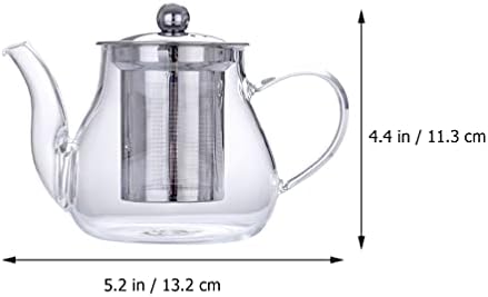 Lifkome staklo sa infusicom 600ml Stovetop čajnik čajnik cvjetanja i labav list aparat za čaj set Clear Coffee Pot Kung Fu čajnik za vodu za kućne kancelarije