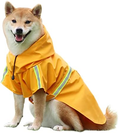 Pas kabanica s kapuljačom Vodootporna kišna jakna Podesiva lagana kiša pončo sa trakom reflektirajućom narančastom