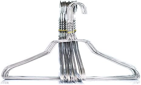 Briausa Metal vješalica za odjeću 100 paketa srebrne boje pocinčane vješalice dužine 16 inča Debljina 13 mjerača