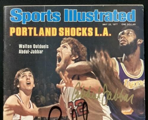 Kareem Abdul-Jabbar potpisao Sports Illustrated 5/23/77 No Label Walton Auto JSA - Autogramed NBA Magazines