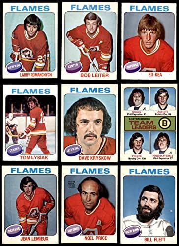 1975-76 O-pee-chee Calgary Flames u blizini Team Set Atlanta Flames Ex + Flames