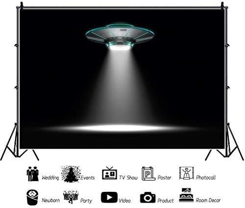 DORCEV 8x6ft UFO pozadina svemirski brod leteći vanzemaljac tema Dječačka zabava fotografija pozadina