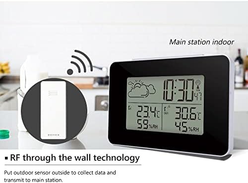 TBIIEXFL Unutarnji Vanjski za dom sa senzorom digitalna temperatura vlažnost budilnik sa pozadinskim